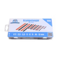 Krympslangar, röda/svarta 150 delar