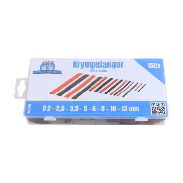 Krympslangar, röda/svarta 150 delar