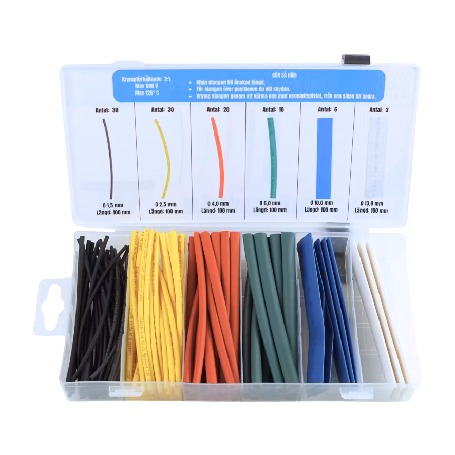 Krympslangar, färgkodade 99 delar