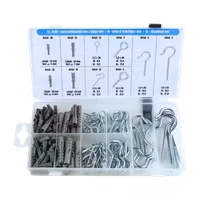 Skruvkrokar, -öglor + pluggar 125 delar