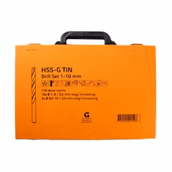 HSS-G TiN Drill Kit 1-10 mm 170 st