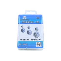 Låsmuttrar, sexkant, FZB M4-M12 53 delar