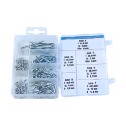 Skruvkrokar & -öglor 80 delar