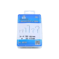 Skruvkrokar & -öglor 80 delar