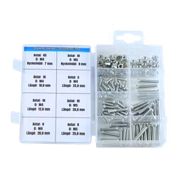 Skruvar och muttrar, FZB M4-M5 126 delar