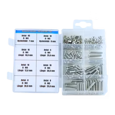 Skruvar och muttrar, FZB M4-M5 126 delar