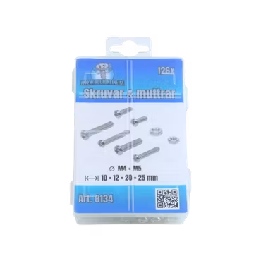 Skruvar och muttrar, FZB M4-M5 126 delar