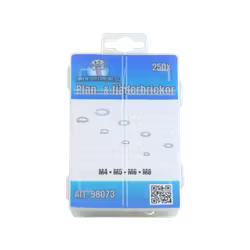 Plan- & fjäderbrickor, METRISKA FZB 250 delar