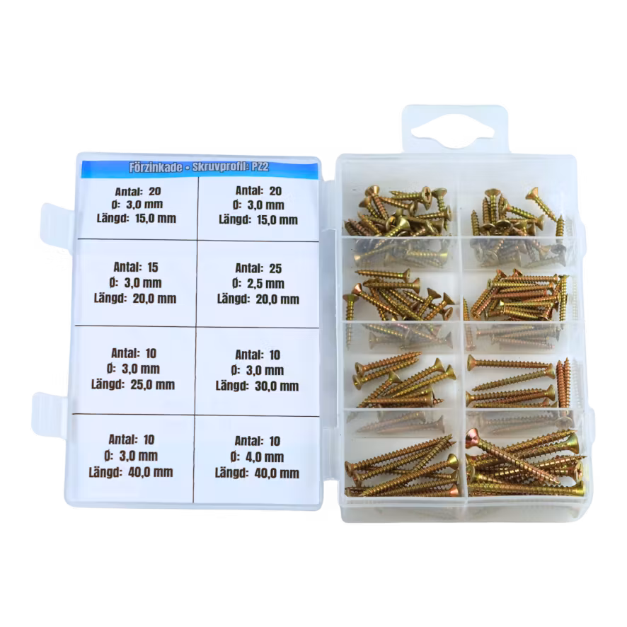 Universalskruvar 120 delar