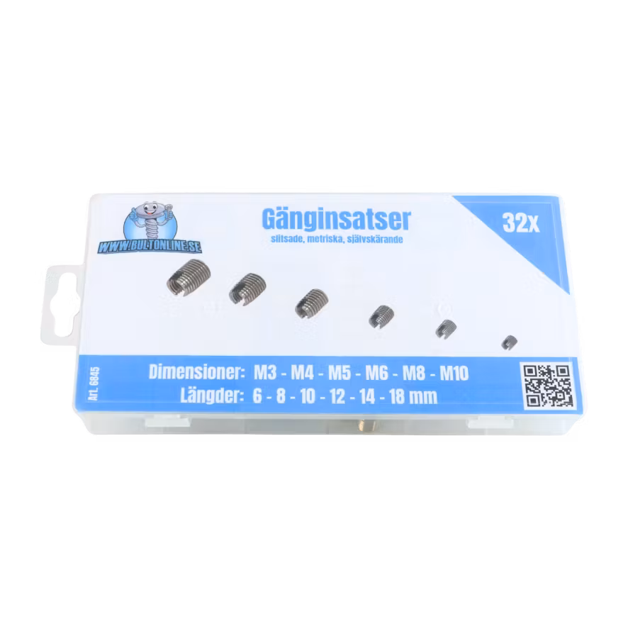 Gänginsatser, slitsade METRISKA 32 delar
