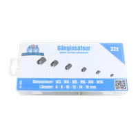 Gänginsatser, slitsade METRISKA 32 delar