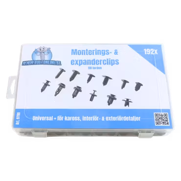 Monterings- och expanderclips 192 delar