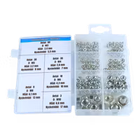 Muttrar, låga sexkant, FZB M3-M10 150 delar