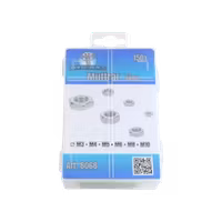 Muttrar, låga sexkant, FZB M3-M10 150 delar