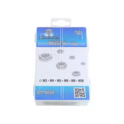 Muttrar, låga sexkant, FZB M3-M10 150 delar