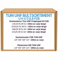 Tumsortiment UNF 1/4"-1/2" FZB