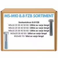 Bultsortiment M5-M10 8.8 FZB