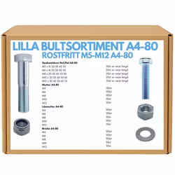 Lilla bultsortiment rostfritt M5-M12 A4-80