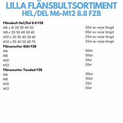 Lilla Flänssortiment M6-M12 8.8 FZB