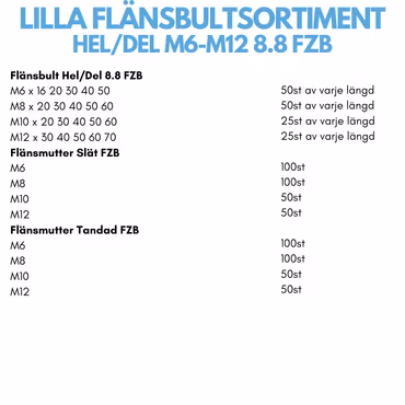 Lilla Flänssortiment M6-M12 8.8 FZB