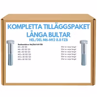 Kompletta Tilläggspaket Långa bultar M5-M16 FZB