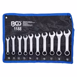 Blocknyckelsats kort 10-19mm 10 delar