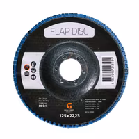 Lamellrondell 125 × 22,23 mm, korn 80