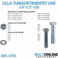 Lilla tumsortimentet UNF 1/4"-1/2" FZB