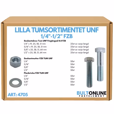 Lilla tumsortimentet UNF 1/4"-1/2" FZB
