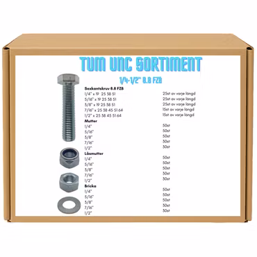 Lilla tumsortimentet UNC 1/4”–1/2” FZB