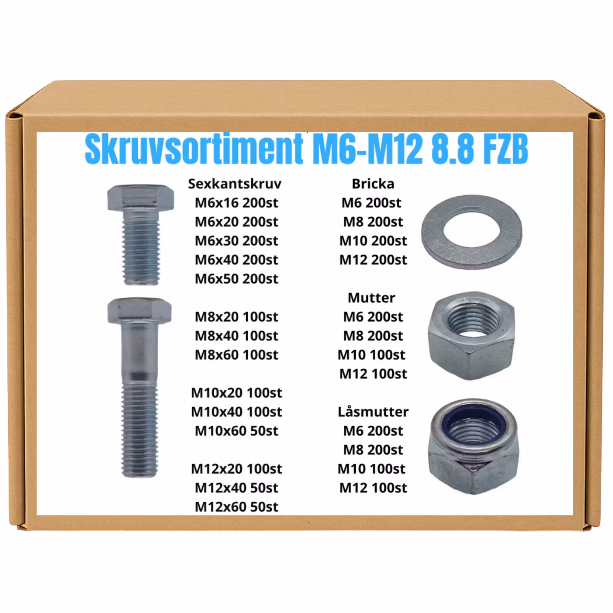 Bultsortiment M6-M12 FZB 40KG!