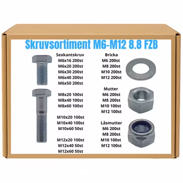 Bultsortiment M6-M12 FZB 40KG!
