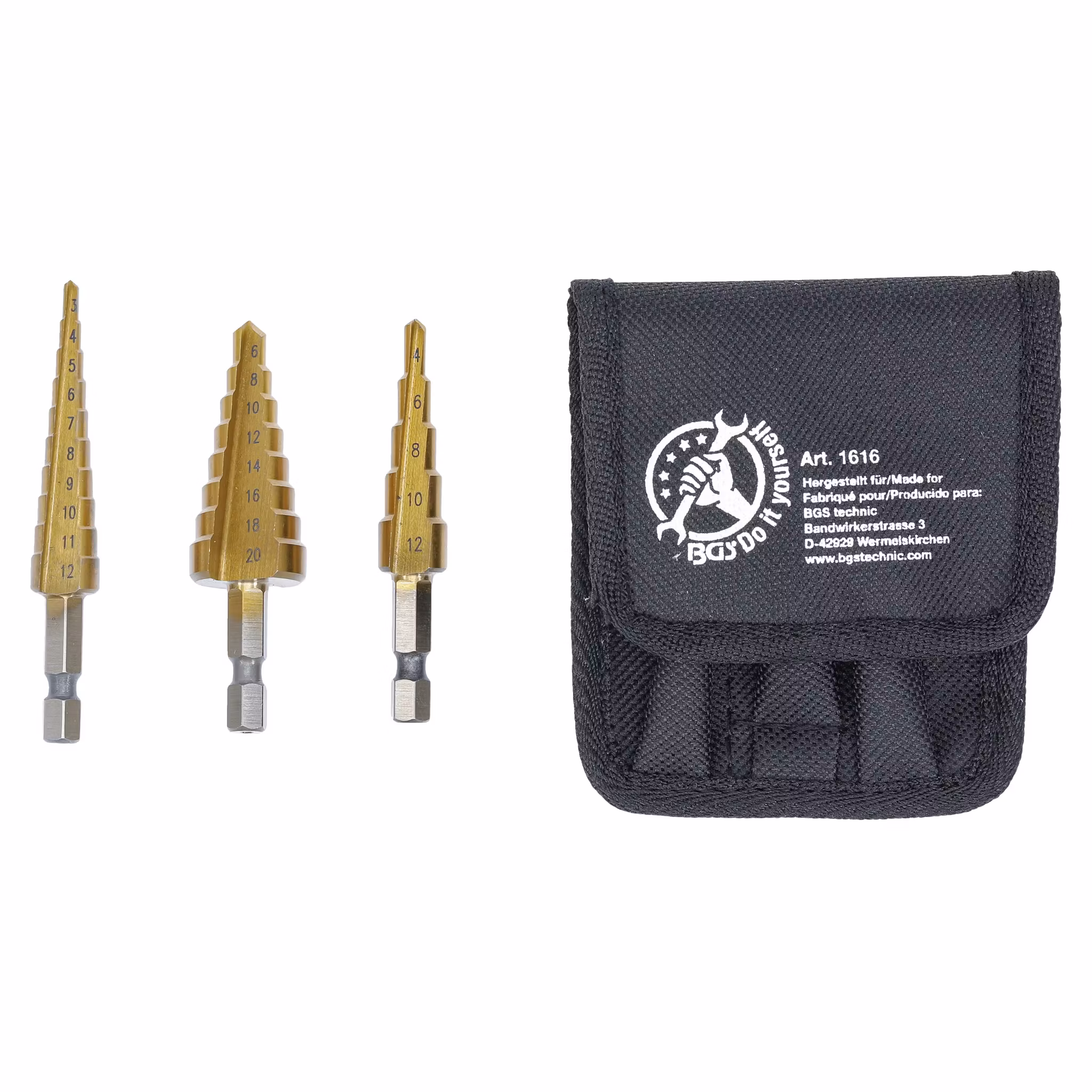 HSS Stegborrsats 3-20 mm 3 delar