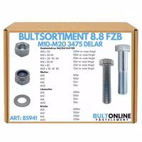 Bultsortiment M10-M20 8.8 FZB 3 475 delar