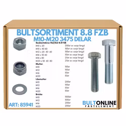 Bultsortiment M10-M20 8.8 FZB 3 475 delar