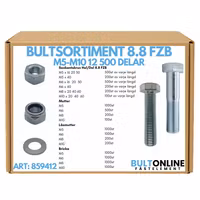 Bultsortiment M5-M10 FZB 12 500 delar