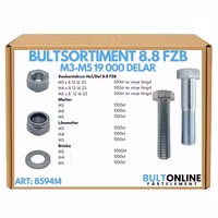 Bultsortiment M3-M5 FZB 19 000 delar