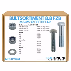 Bultsortiment M3-M5 FZB 19 000 delar