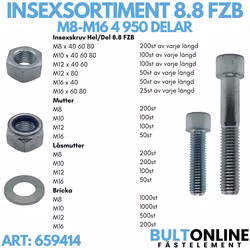Insexsortiment M8-M16 FZB 4950 delar