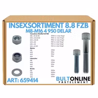 Insexsortiment M8-M16 FZB 4950 delar