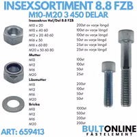 Insexsortiment M10-M20 FZB 3450 delar