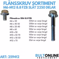 Flänsskruv sortiment M6-M12 FZB 2250 delar