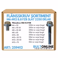 Flänsskruv sortiment M6-M12 FZB 2250 delar
