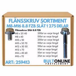Flänsskruv sortiment M8-M16 FZB 1 275 delar