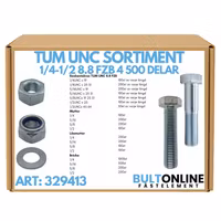 Tum UNC sortiment 1/4-1/2 8.8 FZB 4500 delar