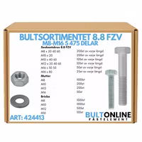 Bultsortimentet FZV 8.8 M8-M16 5475 delar