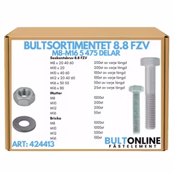Bultsortimentet FZV 8.8 M8-M16 5475 delar