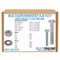 Bultsortimentet FZV 8.8 M12-M24 1 735 delar
