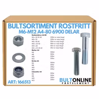 Bultsortiment rostfritt M6-M12 A4-80 6900 delar
