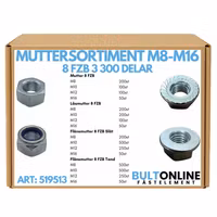 Muttersortiment M8-M16 8.8 FZB 3300 delar